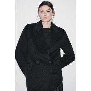 NEW ZARA double breasted wool blend blazer 7522 size XS